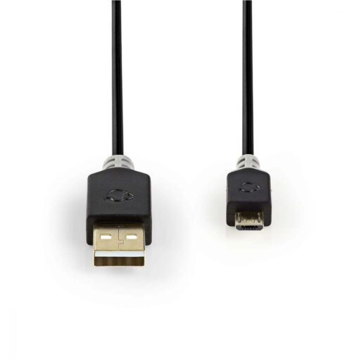 Nedis USB 2.0 Cable | A Male - Micro B Male | 2.0 m | Anthracite
