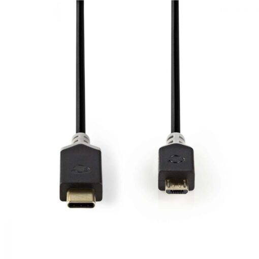 Nedis USB 2.0 Cable | Type-C Male - Micro B Male | 1.0 m | Anthracite