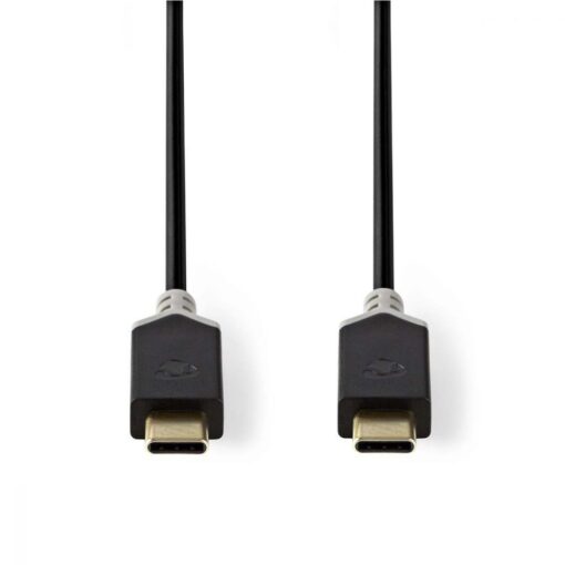 Nedis USB 3.2 Cable (Gen2) | Type-C Male - Type-C Male | 1.0 m | Anthracite