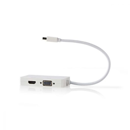 Nedis Mini DisplayPort Multiport Adapter Cable | Mini DisplayPort Male - VGA Female / DVI-D 24+1-Pin Female / HDMI Input | 0.2 m |...