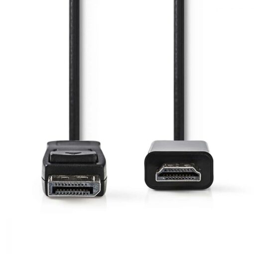 Nedis DisplayPort to HDMIª Cable | DisplayPort Male to HDMIª Male ouput | 1m | Black