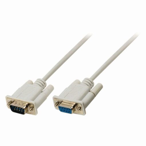 Nedis Serial Cable | D-Sub 9-pin Male - D-Sub 9-pin Female | 0.5 m | Ivory