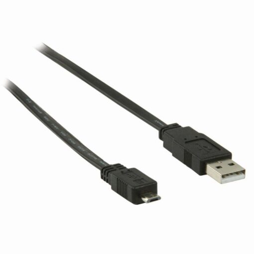 Nedis USB 2.0 Flat Cable | A Male - Micro B Male | 1.0 m | Black