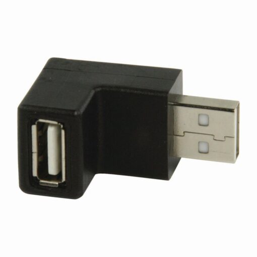 Nedis USB 2.0 Adapter | A Male - A Female | 90° Angled | Black