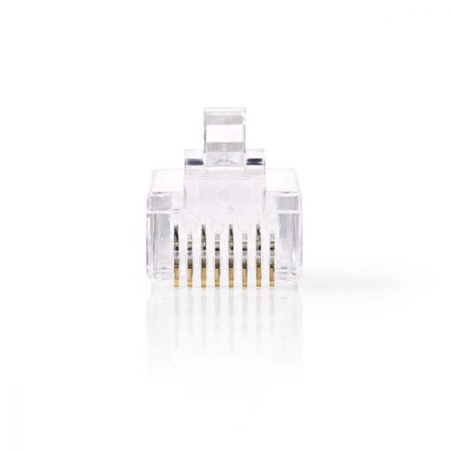 Nedis Network Connector | RJ45 Male - For Stranded Cat 6 UTP Cables | 10 pieces | Transparent