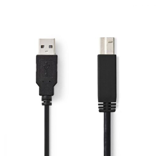 Nedis USB 2.0 Cable Type A Male to USB-B Male 2m | Black - Bulk