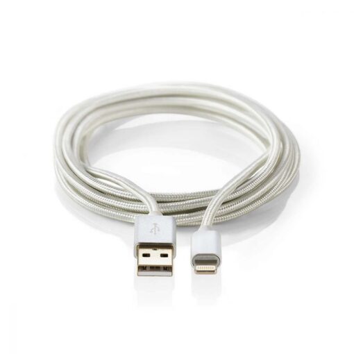 Nedis Sync and Charge Cable | Apple Lightning 8-pin Male - USB A Male | 3.0 m | Aluminium
