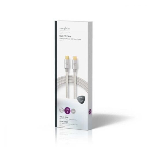 Nedis USB 2.0 Cable | Type-C Male - Type-C Male | 2.0 m | Aluminium