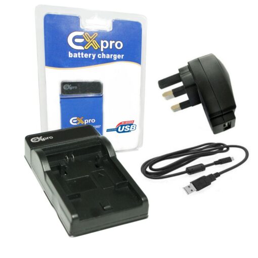 Ex-Pro Canon BP-608,BP-608A,BP-617  EZi-Power USB Charger with USB Cable & Mains Charger