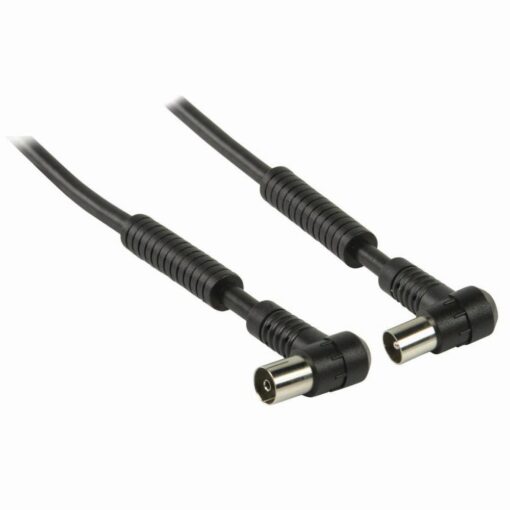Nedis Coax Cable 120dB | IEC (Coax) Male Angled - IEC (Coax) Female Angled | 1.5 m | Black