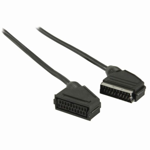 Nedis SCART Male to SCART Female Extension Extend Cable Lead 2m - Black