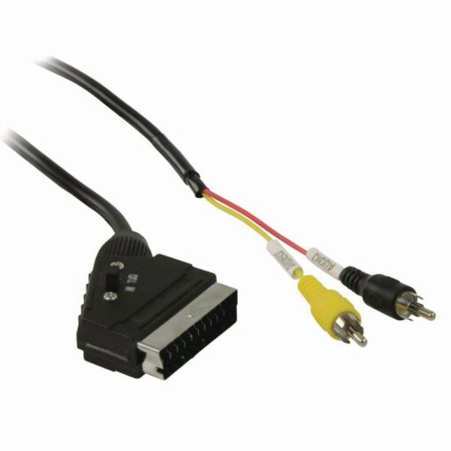 Nedis Switchable SCART Male to 2x RCA Male 2m - Black