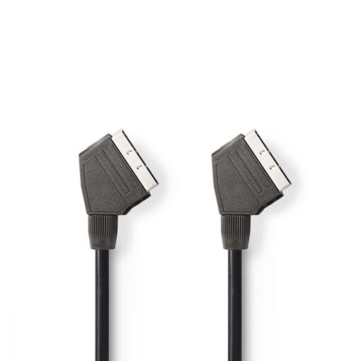 Nedis 1.5m SCART to SCART Male - SCART Male Round Cable Nickel Plated - Black