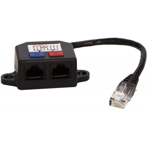 LINDY RJ45 Cat5e UTP Network Cable Economiser Ethernet DATA Splitter Adapter
