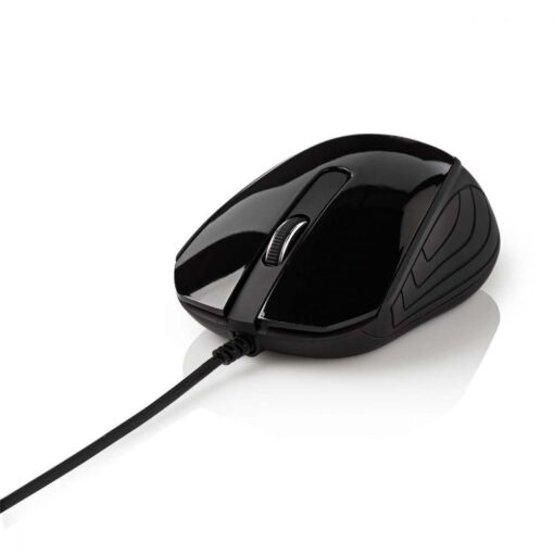 Nedis USB Wired Scroll Wheel Mouse Mice for PC Laptop Notebook Desktop Black