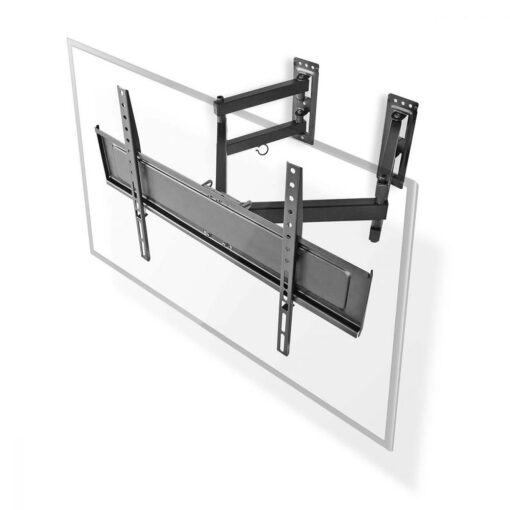 Full Motion Corner TV Wall Mount Bracket, for 32-70" TV's, Max Weight 40kg, Tilt & Rotate, 3 Pivot Points, Steel, Black