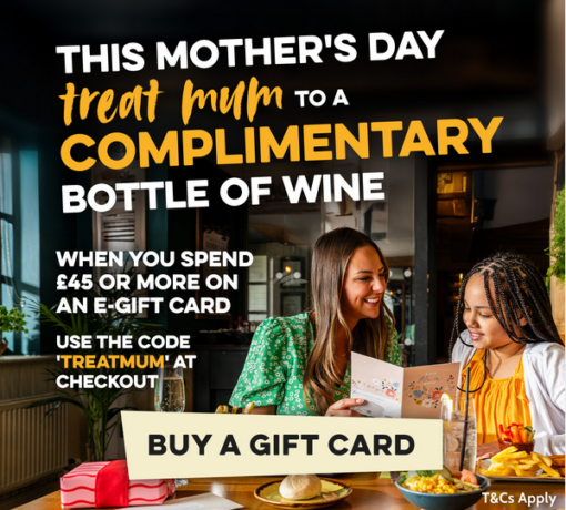 Mother's Day Free Bottle of Wine at Harvester