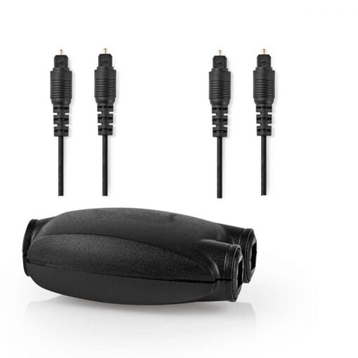 Splitter Kit SPDIF Optical 1 to 2 Fiber Duplicator Splitter Adapter For TOSlink Digital Audio Cable