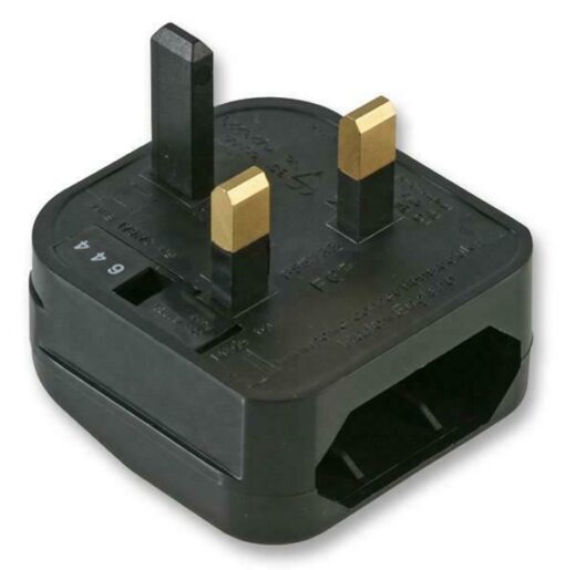 FCP Mains UK Converter Adapter Plug 2 Pin CEE 7/17 Euro to UK 3 Pin 5 Amp