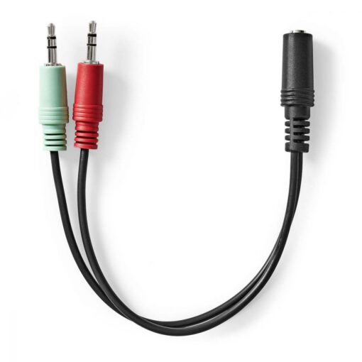 Gaming Headset to PC Adapter Splitter Cable Microphone and Headphone Jacks