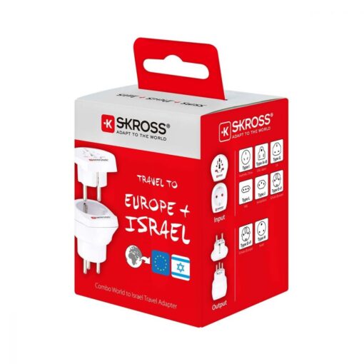 SKROSS Travel Adapter World-to-Israel and EU Earthed