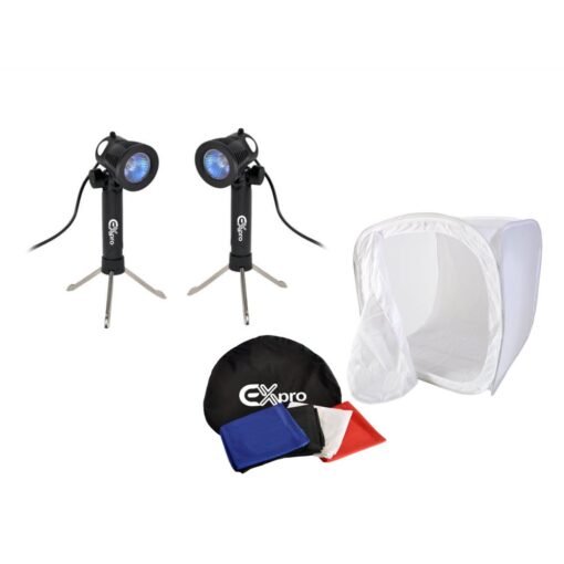 Ex-Pro Photo light tent, cube,  15" x 15" / 40cm x 40cm plus Ex-Pro Mini Lighting Set.