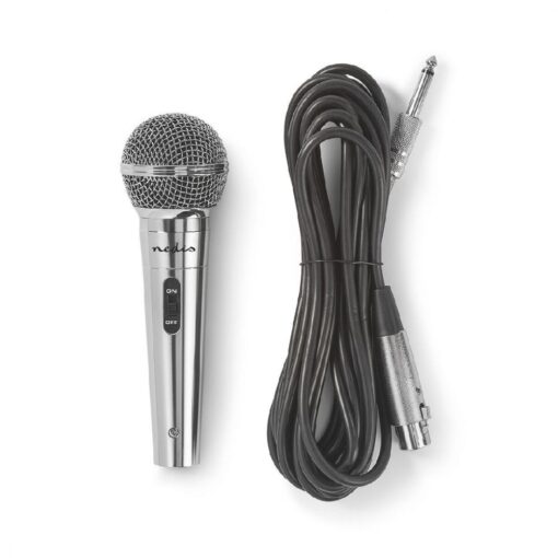 Durable Metal Silver Uni-direction XLR Microphone with 6.35mm 5m Cable
