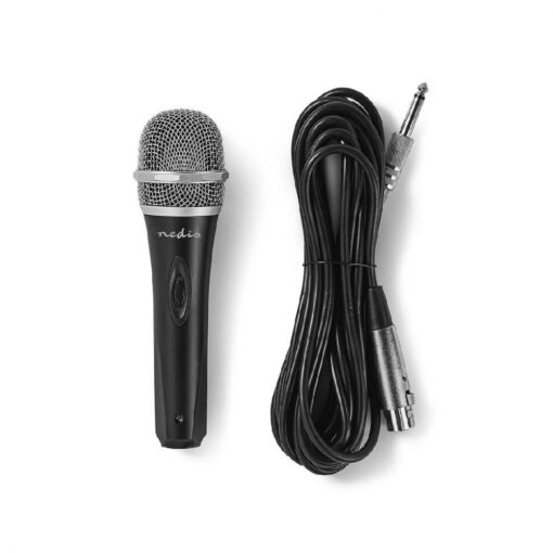 Nedis XLR Dynamic durable Microphone suitable for Vocal DJ Karaoke Singer with 6.35mm 5m Cable