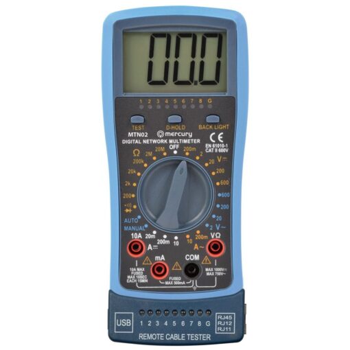 Mercury Professional Digital Multimeter with Network and USB Cable Tester
