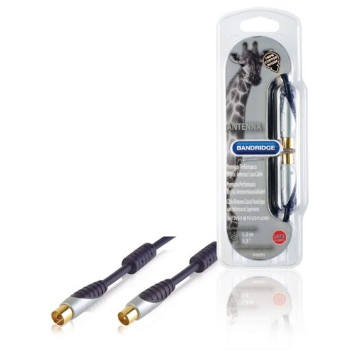 Bandridge Coax Cable 120 dB Coax Male - Coax Female 1.00 m Blue