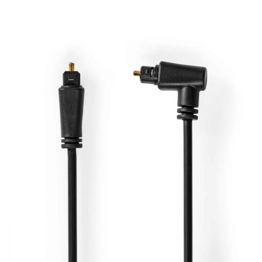 2m Optical Cable TOSlink Digital Audio Lead TV to Soundbar Rotating Angled