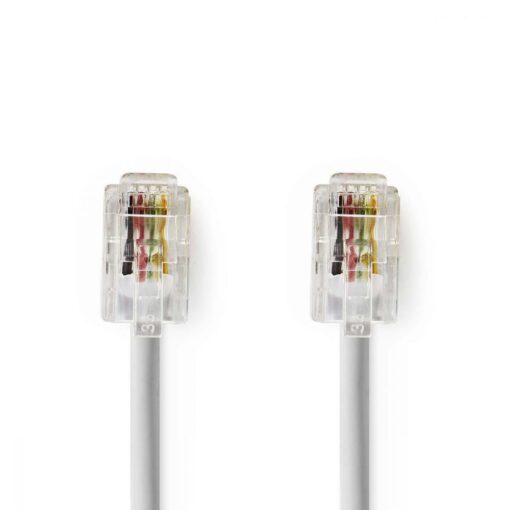 Nedis Telecom Cable | RJ10 Male - RJ10 Male | 2.0 m | White