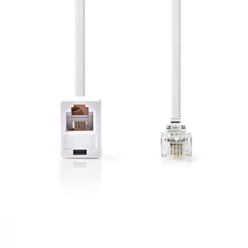 Nedis Telecom Extension Cable | RJ11 Male - RJ11 Female | 10.0 m | White