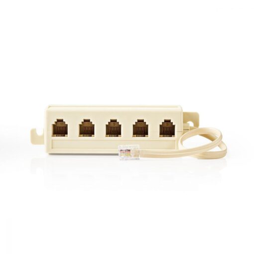 Nedis Telecom Cable | RJ11 Male - 5x RJ11 Female | 2.0 m | Ivory