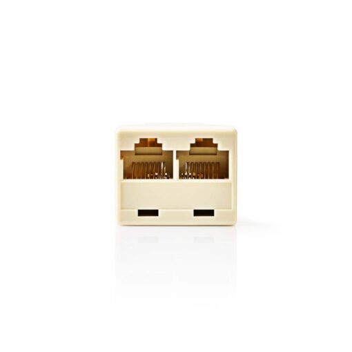 Nedis Telecom Network Splitter | RJ45 Female - 2x RJ45 Female | Ivory