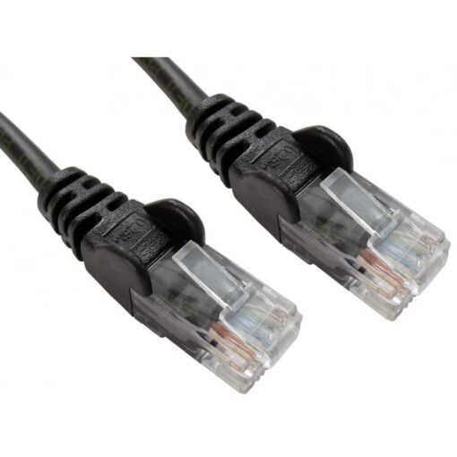 25cm (0.25m) in Black Cat6 High Grade 26AWG Patch Cables for 1U Patching