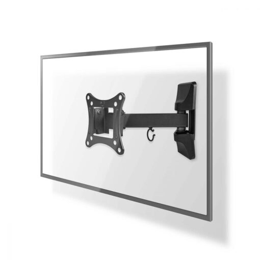 Full Motion TV LCD Screen Wall Mount Bracket 13" to 27" 15kg 2 Pivot - Black