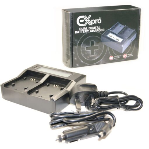 Ex-Pro® Samsung DUAL LCD Mains Battery Charger for SLB-1674