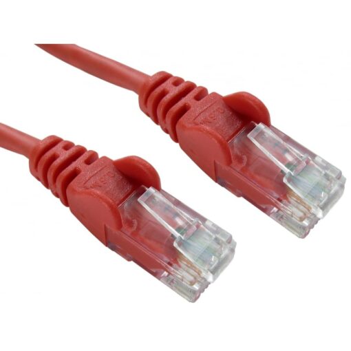 25cm (0.25m) in Red Cat6 High Grade 26AWG Patch Cables for 1U Patching