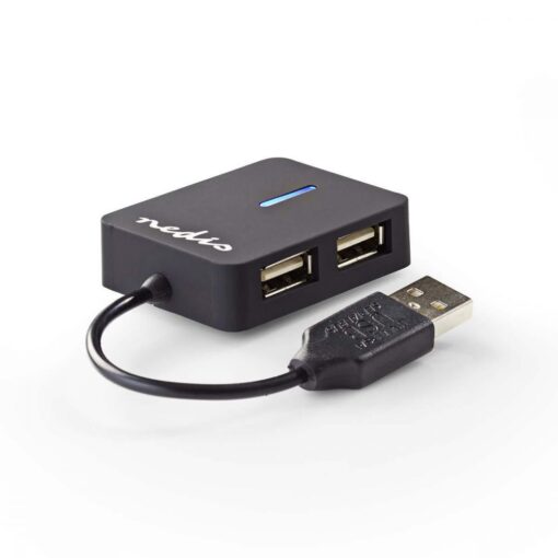 Nedis USB Hub | 4-Port | USB 2.0 | Travel Size