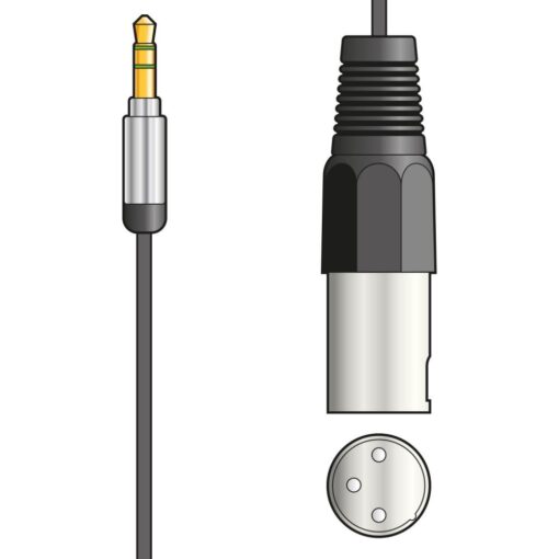 Chord XLR 3-Pin Male to 3.5mm cable For PC Headphone Mixer MIC