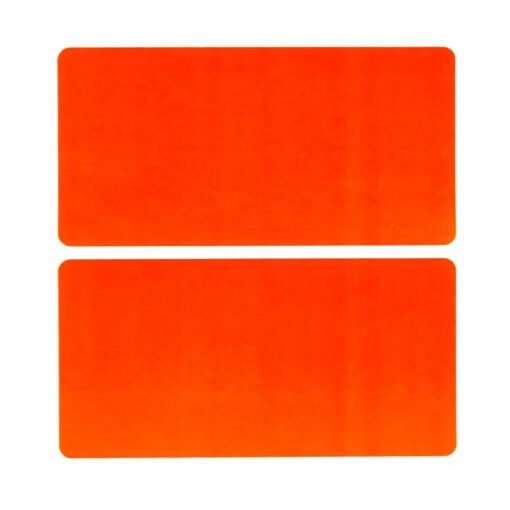 Orange Dayglow Fluorescent Label 48 Stickers 54x80mm Rectangle Tag Self Adhesive