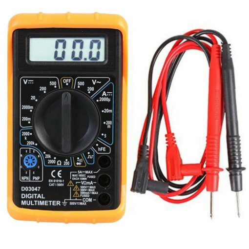 500 V AC/DC Manual Ranging Digital Multimeter,Yellow