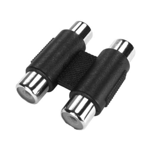 Stereo Audio Coupler Adapter 2x RCA Female - 2x RCA Female Black