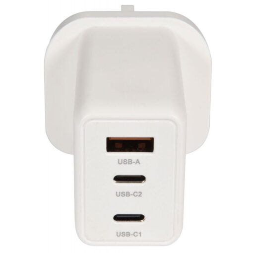 Mercury 65W 1x USB-A & 2x USB-C GaN Charger Power Adapter for Smartphones / Laptops