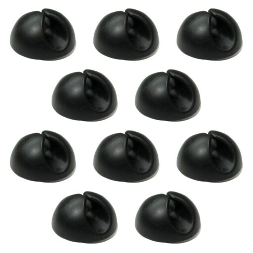 10 Pack Single Cable Desk Tidy Clips, Self Adhesive Cord Holder Clips for USB Power Wire PC Office Home, Black