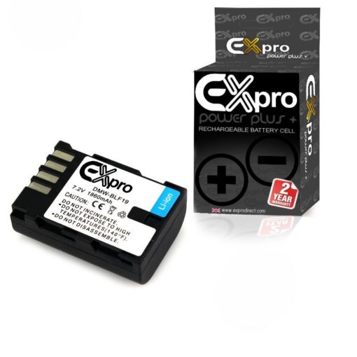 Ex-Pro® Panasonic DMW-BLF19E, DMW-BLF19 7.4v 1860mAh [EXACT] High Power Plus+ Digital Camera Battery