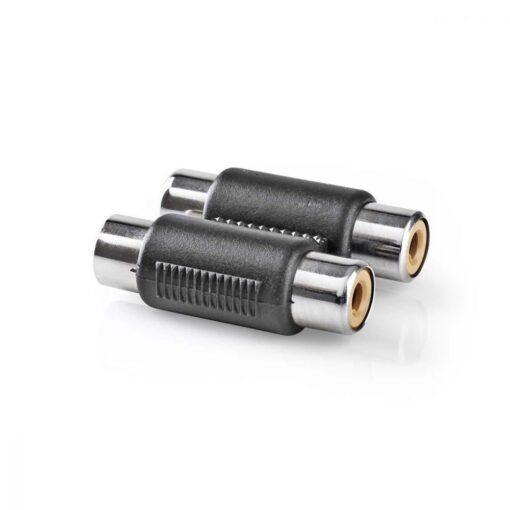 10x Stereo Audio Adapter | 2x RCA Female to 2x RCA Female Coupler - Black