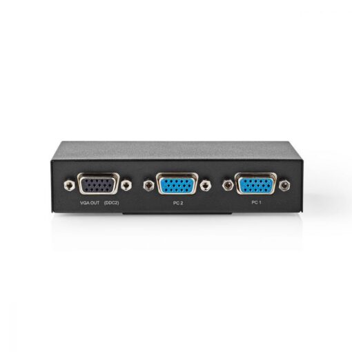 SVGA VGA Manual Switch Box Splitter 2 Port Way Two Sources to One Monitor