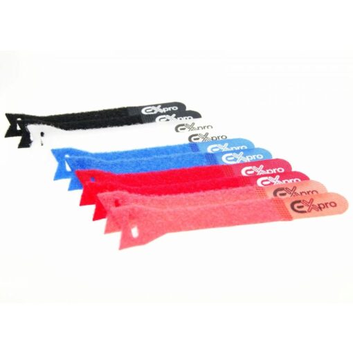 Ex-Pro® Reusable Nylon Strap Hook Loop Cable Cord Ties Tidy Pull Loop Colour x10